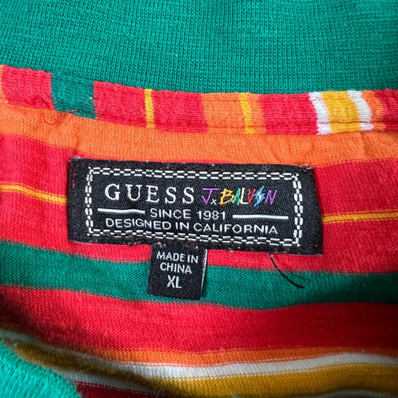 GUESS x J Balvin Vibras Tour Stripe Tee Size Extra Large Streetwear Urban - Picture 5 of 7